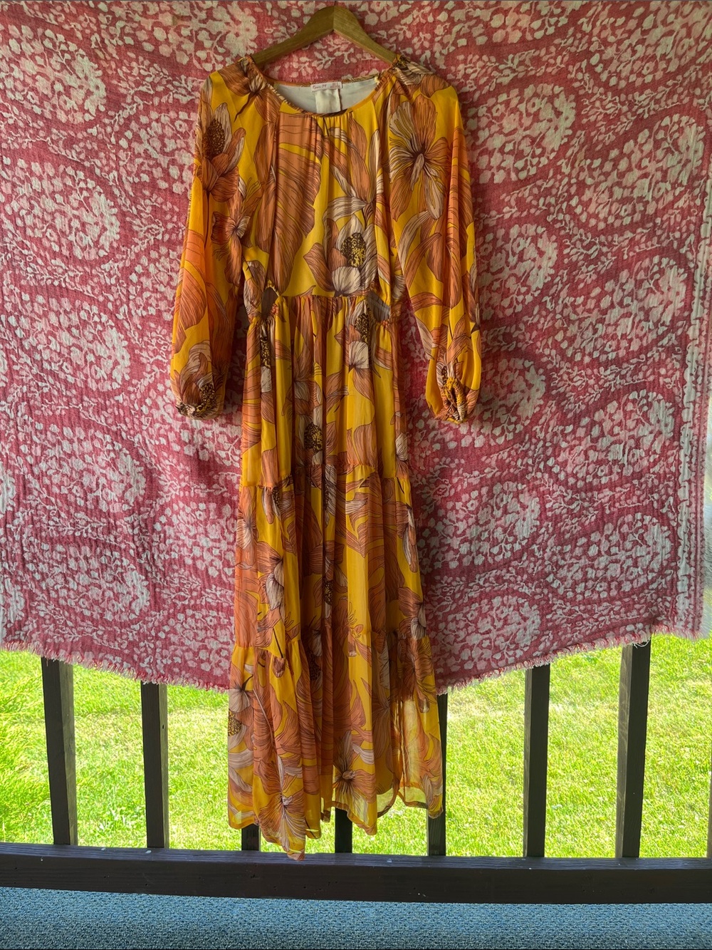 Yellow Floral Maxi Dress
